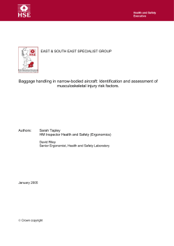 Baggage handling in narrow-bodied aircraft: Identification