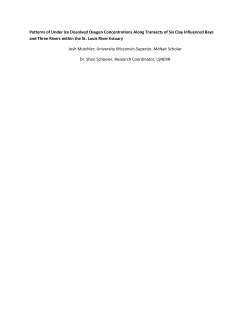 Patterns of Under Ice Dissolved Oxygen Concentrations Along