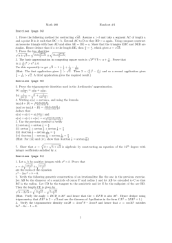 Math 480 Handout #1 Exercises (page 34) 1. Prove the following