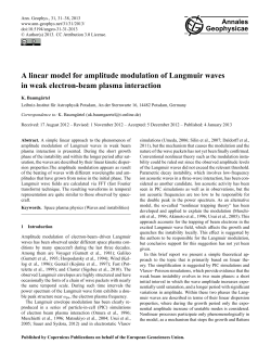 A linear model for amplitude modulation of Langmuir waves in weak