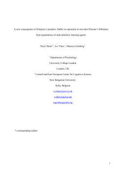 Simpson`s paradox meets Prisoner`s Dilemma simulations