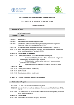 The Caribbean Workshop on Forest Products Statistics 12
