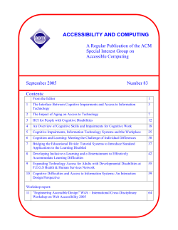 Cognition and Learning