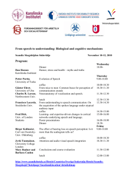 From speech to understanding: Biological and cognitive