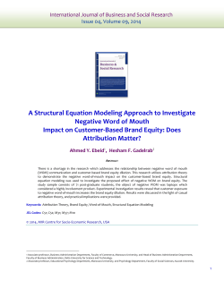 A Structural Equation Modeling Approach to Investigate Negative
