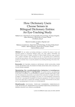 How Dictionary Users Choose Senses in Bilingual Dictionary Entries