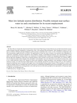 Mars low-latitude neutron distribution: Possible remnant near