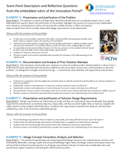 Score Point Descriptors and Reflective Questions