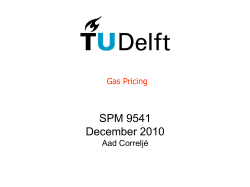 Gas Pricing - TU Delft OpenCourseWare