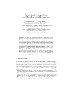 Approximation Algorithms for Scheduling with Reservations