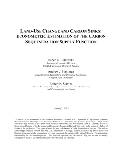 land-use change and carbon sinks: econometric estimation of the