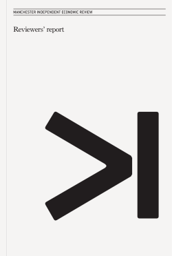 Reviewers` report - The Manchester Independent Economic Review