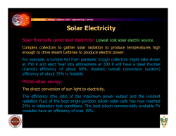 Solar Electricity - FSU - Energy and Sustainability Center