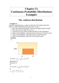 Random Variable and Probability Distribution