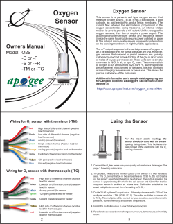 Oxygen Sensor - Apogee Instruments