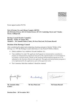 Foy and Gibson decision report (Word 1.3 MB)