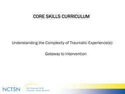 core skills curriculum - National Child Traumatic Stress Network