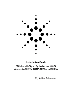 Installation Guide for PTV Inlets with CO2 Cooling