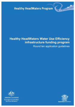 Healthy HeadWaters Water Use Efficiency Infrastructure Program