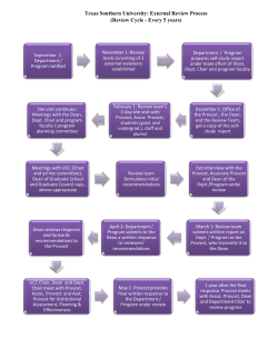 Texas Southern University: External Review Process (Review Cycle