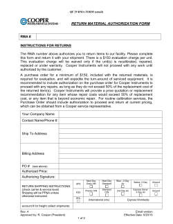 return authorization form