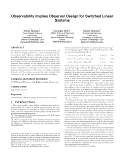Observability Implies Observer Design for Switched Linear Systems