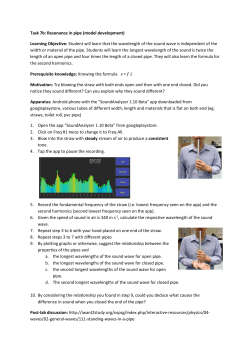 Sound Wave Experiment