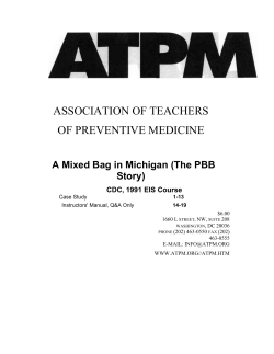 a mixed bag in michigan - Northwest Center for Public Health Practice