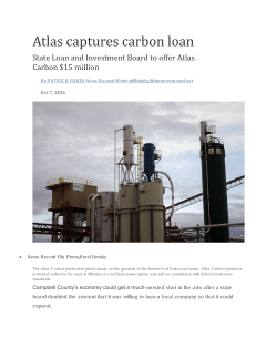 Atlas captures carbon loan - Energy Capital Economic Development