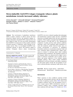 Stress-inducible GmGSTU4 shapes transgenic tobacco plants