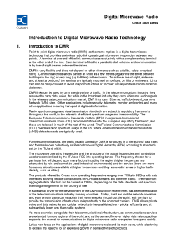 Digital Microwave Radio Introduction to Digital Microwave Radio