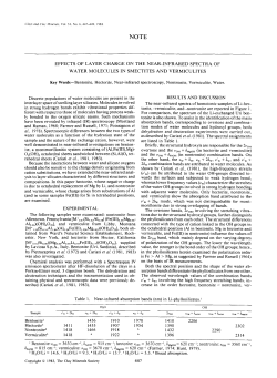 EFFECTS OF LAYER CHARGE ON THE NEAR