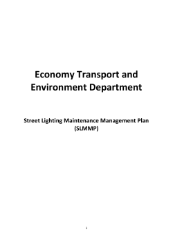 The Street Lighting Maintenance Strategy