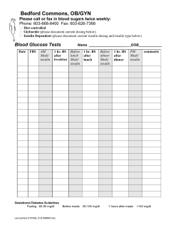 Blood Glucose Tests