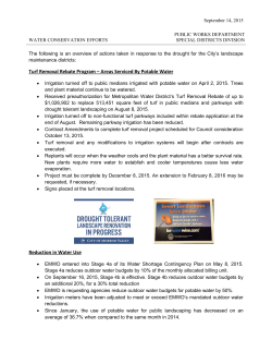 Public Works Water Conservation Efforts Report