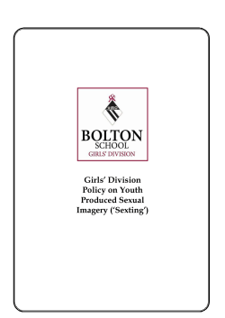 Girls` Division Policy on Youth Produced Sexual
