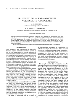 ir study of alkyl-ammonium vermiculite complexes