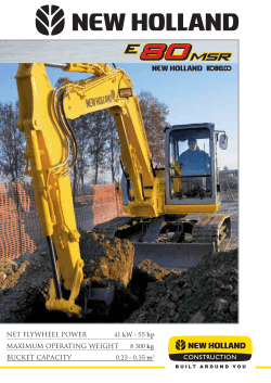 Net flywheel power 41 kW - 55 hp Maximum operating weight 8 300