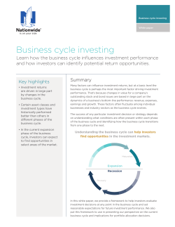 Business cycle investing