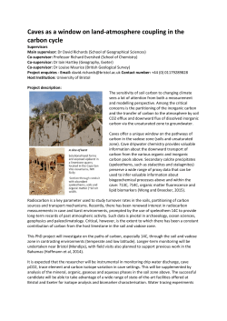 Caves as a window on land-atmosphere coupling in the carbon cycle