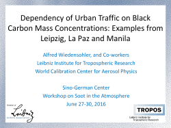 Dependency of urban traffic on BC mass concentration