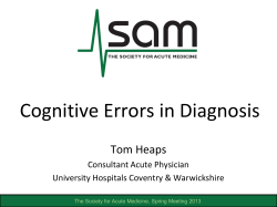 Cognitive Errors in Diagnosis