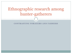Ethnographic research among hunter-gatherers and