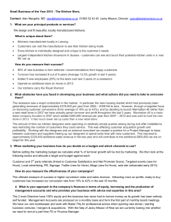 Small Business of the Year 2013 - The Kitchen Store, Contact: Alan