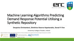 Machine Learning Algorithms Predicting Demand Response