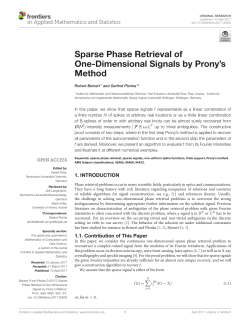 Sparse phase retrieval of one-dimensional signals by Prony`s method