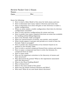 Review Packet Unit 2 Exam