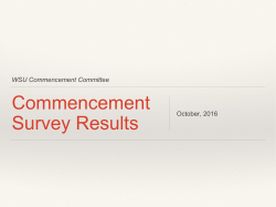 Commencement Survey Results
