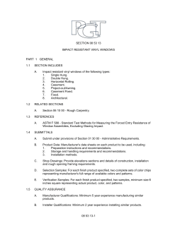 CSI Specs - PGT Windows