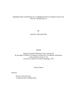 remediation and use of a former manufactured gas plant